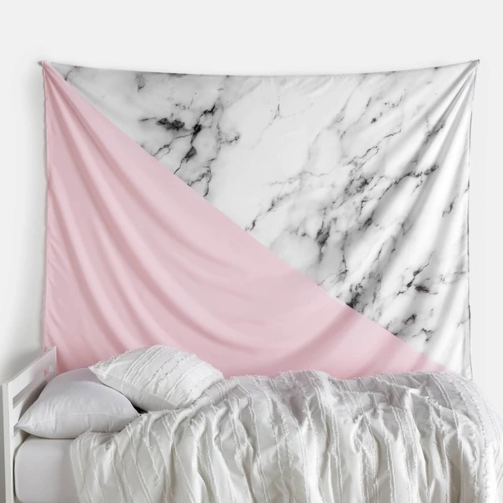 Pink White Black Marble Dormify Tapestry